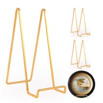 Plate Stands Decolore Gold, cavalete de mesa quadrado de 8,5 polegadas (4)