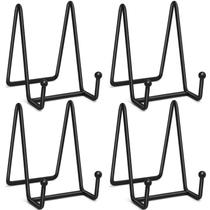 Plate Stands Ouskr, 4 peças de metal de 11 cm, ferro preto para exibição Plate Stands Ouskr, 4 peças de metal de 11 cm, ferro preto para exibição