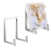 Plate Stands Sweetude Large Metal Frame Silver 20x15x13cm, 2 unidades
