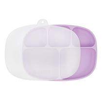 Plato de Succión para Bebés Bumkins 5 Secciones de Silicona Lavanda