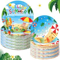 Platos de Papel Maxdot Navidad Paquete de 100 Muñeco de Nieve Invierno 23 y 18 cm