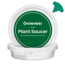Platos para Plantas GROWNEER Transparentes de 20 cm con 15 Etiquetas para Plantas x15