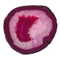 PLATTER EM AGATA ROSA SEM BANHO 17x15x1cm
