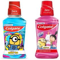 Plax Enxaguante Bucal Colgate Kids Minions Fluor 250ml Kit 2