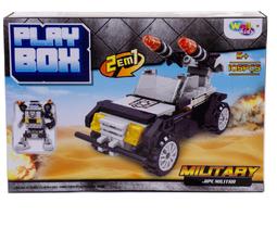 Play Box Blocos de Montar Veículos Militar Transforme - Colecionável