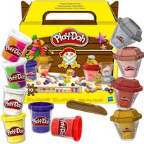 Play-Doh 10 Potes Massinhas de Modelar Tesouro Pirata - Hasbro F7380