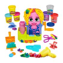 Play-Doh Cabelos Coloridos com Estilo Conjunto de massinha de modelar e acessórios -HASBRO F8807