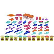 Play-Doh Kitchen Creations Fun Factory Playset, Arts and Crafts Toy for Kids 3 Years and Up com 12 Latas e 42 Ferramentas (Exclusivo Amazon)