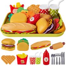 Play Food Toys BUYGER Fast Food para crianças e cozinha de 3 anos ou mais
