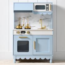 Play Kitchen Best Choice Products, estampa de madeira com armazenamento