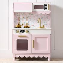 Play Kitchen Best Choice Products, estampa de madeira com armazenamento
