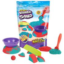 Play Sand Kinetic Sand Mold n' Flow 0,7 kg de vermelho e azul-petróleo por mais de 3 anos Play Sand Kinetic Sand Mold n' Flow 0,7 kg de vermelho e azul-petróleo por mais de 3 anos