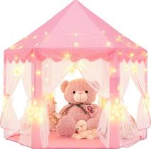 Play Tent EVOIONOS Princess Castle para meninas com luzes rosa Play Tent EVOIONOS Princess Castle para meninas com luzes rosa
