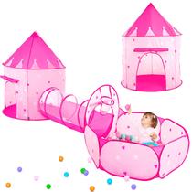 Play Tent PigPen, 3 peças infantis para meninas, com poço de bolas e túnel Play Tent PigPen, 3 peças infantis para meninas, com poço de bolas e túnel