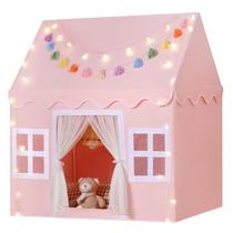 Play Tent Senodeer Kids Indoor com tapete, guirlanda e luzes estelares
