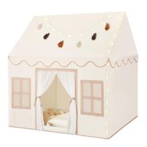 Play Tent Senodeer Kids Indoor com tapete, luzes estelares e guirlanda