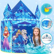 Play Tent W&O Frozen Princess para meninas com som e luz 4-8y