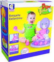 Play Time Basquete Elefante Rosa Lilás - Cotiplás Play Time Basquete Elefante Rosa Lilás - Cotiplás