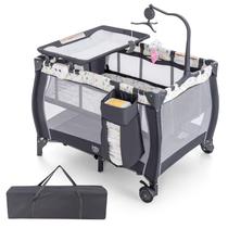 Playard Costzon 3 em 1 para Bebê - Berço e Trocador Cinza Playard Costzon 3 em 1 para Bebê - Berço e Trocador Cinza