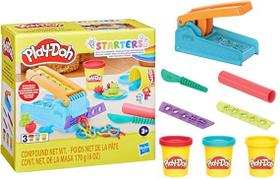 PlayDoh Massa de Modelar Starters Kit inicial Fábrica Divertida kit com 3 potes de massinha de modelar e acessórios