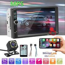 Player de Carro MP5 de 7" com Tela Touchscreen Bluetooth e Rádio Estéreo com Câmera de 12LED Player de Carro MP5 de 7" com Tela Touchscreen Bluetooth e Rádio Estéreo com Câmera de 12LED