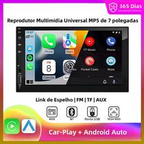 Player Multimídia Para Carro 2DIN De 7 Polegadas Com Tela Touch, Android Auto, CarPlay, Mirrorlink, Player Multimídia Para Carro 2DIN De 7 Polegadas Com Tela Touch, Android Auto, CarPlay, Mirrorlink,