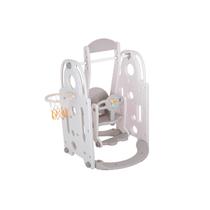 Playground Balanço e Cesta de Basquete Urso Infantil Cinza 21 para Crianças com Bolinha Playground Balanço e Cesta de Basquete Urso Infantil Cinza 21 para Crianças com Bolinha