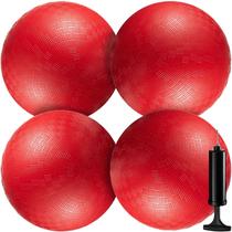 Playground Balls Bedwina Red Rubber de 8,5 polegadas (pacote com 4)