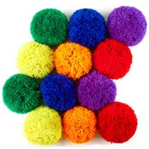 Playground Balls FLYIO Soft Fleece, pacote com 12, pacote de arco-íris de 10 cm Playground Balls FLYIO Soft Fleece, pacote com 12, pacote de arco-íris de 10 cm