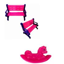 Playground Banco Plástico + Unicórnio - Ideal para Crianças Brincarem