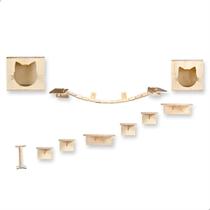 Playground Casinha Para Gatos Com Arranhador Antistress 12 Peças Playground Casinha Para Gatos Com Arranhador Antistress 12 Peças