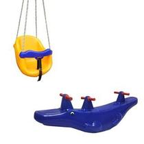 Playground Crocodilo com Balanço BB Brincadeiras ao Ar Livre