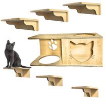 Playground Gato Área Externa 7pcs Nicho Grande Degraus Parafusados Resistente Envio Montado Playground Gato Área Externa 7pcs Nicho Grande Degraus Parafusados Resistente Envio Montado
