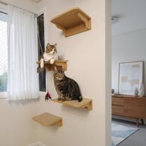 Playground Gato REFORÇADO 4 Peças Tam G Já montados Carpete Antiderrapante Parque Gato Playground