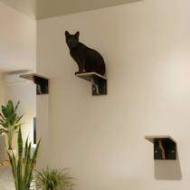 Playground Gato Reforçado com 3 Degraus em MDF 15mm LAMINADO Com Carpete Montado Parque Para Gatos