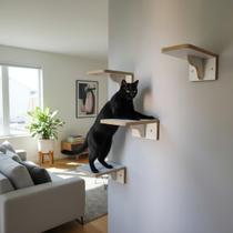 Playground Gato Reforçado com 4 Degraus em MDF 15mm LAMINADO Com Carpete Montado Parque Para Gatos