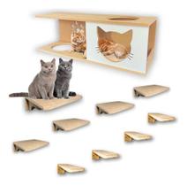 Playground Gatos 10pçs Montado MDF 15mm Parafusado Super Resistente
