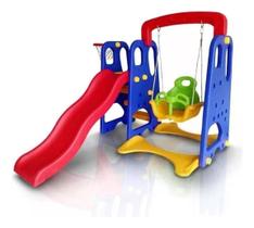 Playground Infantil 3x1 Parquinho Balanço Escorregador Cesta de Basquete Colorido Importway Playground Infantil 3x1 Parquinho Balanço Escorregador Cesta de Basquete Colorido Importway