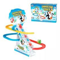 Playground Infantil Animais Baby Pinguim Race Luz e Som