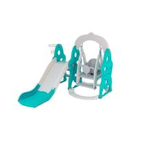 Playground Infantil com Balanço, Escorregador e Escadinha Freso, Cesta de Basquete seguro divertido Verde Playground Infantil com Balanço, Escorregador e Escadinha Freso, Cesta de Basquete seguro divertido Verde
