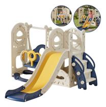 Playground infantil multiatividades 3x1 balanço escorrega azul bw463 Playground infantil multiatividades 3x1 balanço escorrega azul bw463