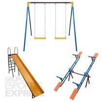 Playground Otimize 3 em 1 Escorregador Balanço Gangorra 1554 Playground Otimize 3 em 1 Escorregador Balanço Gangorra 1554