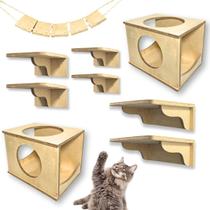 Playground para Gato 9pçs Área Externa Resistente Nichos e Prateleiras Montadas