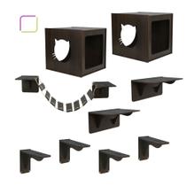 Playground Suspenso Para Gato Degrau Prateleira Ponte Nicho - Box Fan