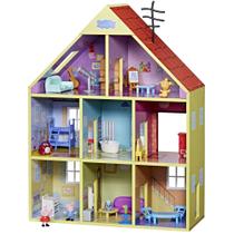 Playhouse Peppa Pig Wooden Deluxe, 8 quartos com 2 bonecos, 29 acc