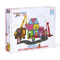 Playmags City Conjunto de 52 Peças de Blocos Magnéticos (STEM)