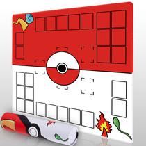 Playmat Biouai para jogo de cartas com Tube 2 Player Trainer (vermelho)