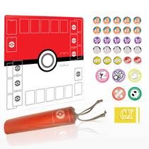 Playmat Extalas para Pokémon Trading Card Game 2 Players Red