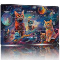 Playmat WZCJDHMJ costurado com zonas mágicas para o jogo de cartas MTG Playmat WZCJDHMJ costurado com zonas mágicas para o jogo de cartas MTG