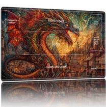 Playmat WZCJDHMJ Dragon Castle para jogo de cartas MTG 60x35cm